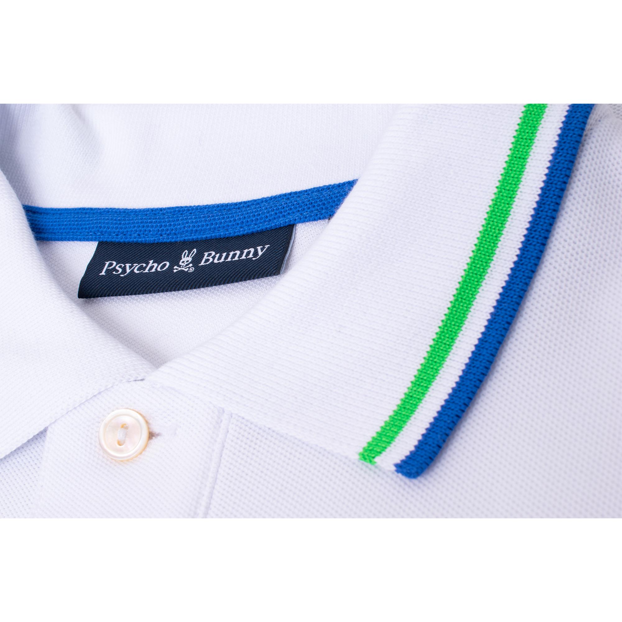 Psycho Bunny Banks Pique Polo White